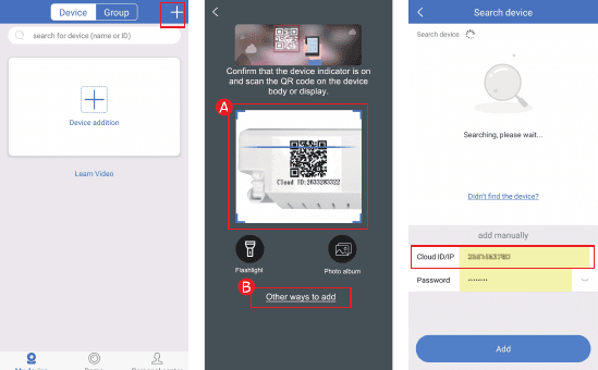 Màn hình thêm Cloud ID của ứng dụng