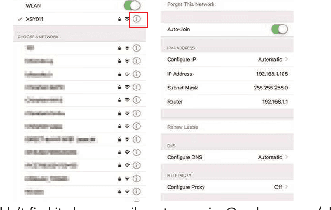 IP Adresini, Alt Ağ Maskesini, Yönlendiriciyi ve DNS'i gösteren iPhone WLAN ayarları